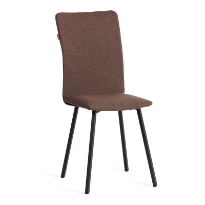 Изображение товара Обеденный стул TC с рогожкой коричневый, металлические ножки, 49х50х93 см