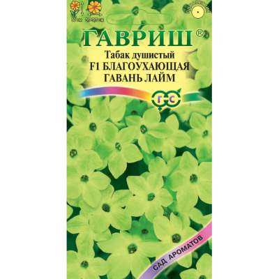 Изображение товара Семена Гавриш Табак Благоухающая гавань лайм F1 крылатый  4 шт. пробирка, серия Сад ароматов