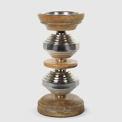 Изображение товара Подсвечник Dekor pap 10,1х24,1 см металлический деревянный