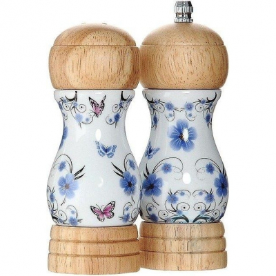 Изображение товара Набор борнер солонка и перечница из керамики с регулируемым помолом 15 см