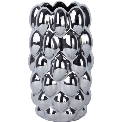 Изображение товара Ваза Glasar 12х12х20 см керамическая серебристая декоративная