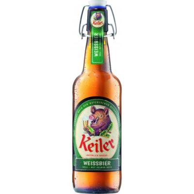 Изображение товара Пиво светлое нефильтрованное «Keiler Weissbier Hell» 5,2% 0,5 л