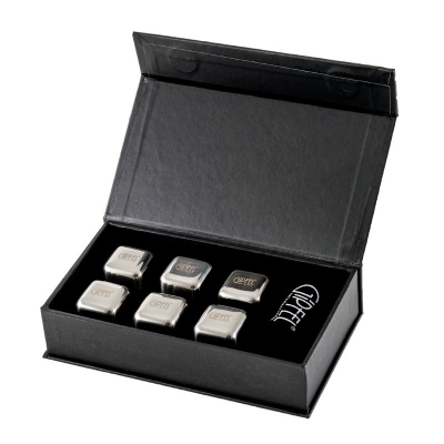 Изображение товара Набор из 6 стальных кубиков Gipfel 26x26x26 мм для охлаждения напитков подарочная упаковка