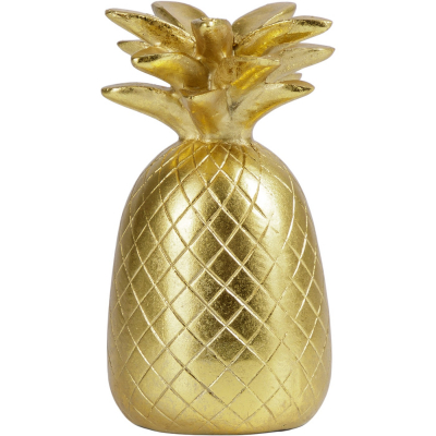 Изображение товара Декоративная фигурка Glasar Ананас 7х7х13 см в золотистом глянце