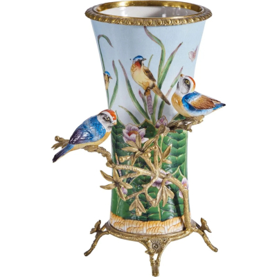 Изображение товара Ваза Glasar HLB1938 Фарфор и бронза, 22x19x35 см