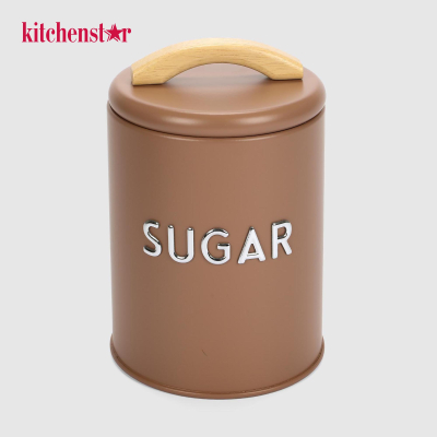 Изображение товара Банка для сахара Kitchenstar 1,2 л коричневая гальванированная сталь дерево