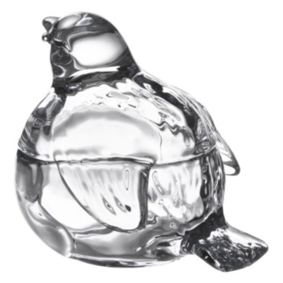 Изображение товара Вазочка-шкатулка Decor de table птичка из стекла 13 см