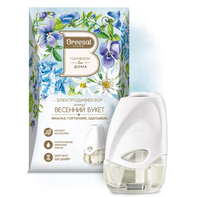 Изображение товара Электрический ароматический диффузор Breesal Весенний букет 20 мл Изображение товара Электрический ароматический диффузор Breesal Весенний букет 20 мл
