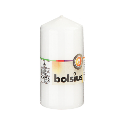 Изображение товара Декоративная свеча Bolsius 12х6 см белая для уюта в доме