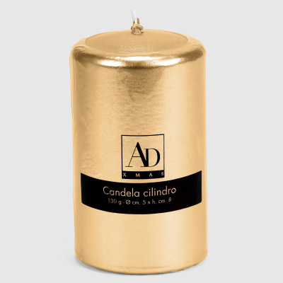 Изображение товара Свеча цилиндр Ad trend deco 5x8 см золотистая