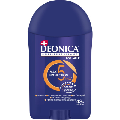 Изображение товара Антиперспирант-стик Deonica for men Max protection 5in1 40 мл для мужчин Изображение товара Антиперспирант-стик Deonica for men Max protection 5in1 40 мл для мужчин