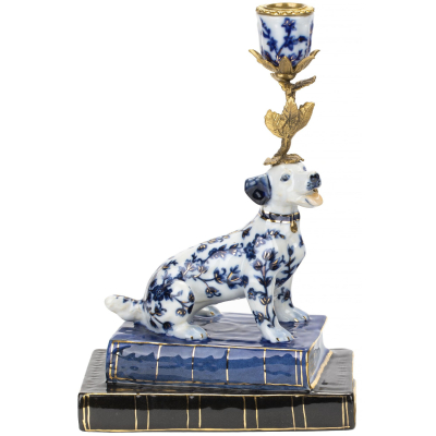 Изображение товара Подсвечник Glasar собачка 1/qen396g 17х11х26 см