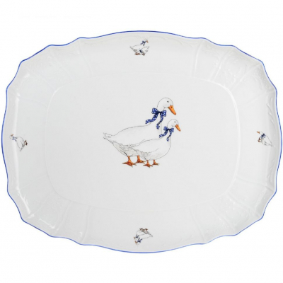 Изображение товара Поднос Bernadotte Гуси 40 см фарфор Чехия классический дизайн