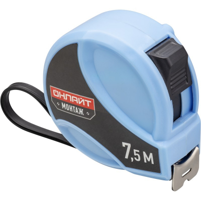 Изображение товара Рулетка Онлайт OMT-Ru03 7,5мх25мм, пластиковая для строительных работ
