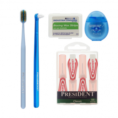 Изображение товара Набор для ухода за полостью рта при ношении брекетов President Orthodontic