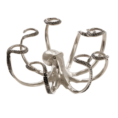 Изображение товара Декор подставка для рюмок octopus из алюминия стильный дизайн