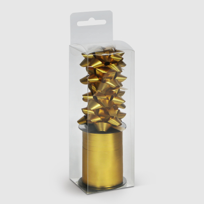 Изображение товара Набор для упаковки подарков Due Esse Christmas лента и банты 10 и 5,5 см