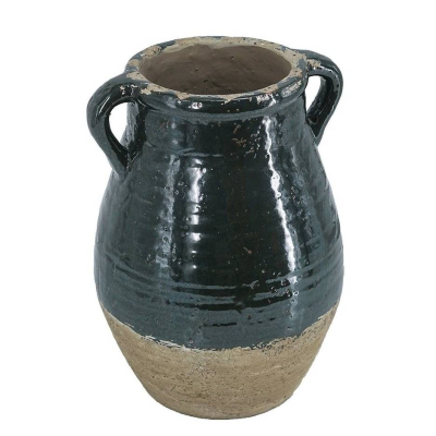 Изображение товара Ваза Glasar из терракоты 25х25х33 см черная для интерьера