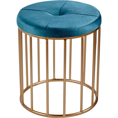 Изображение товара Пуф Glasar синий 40х40х45 см