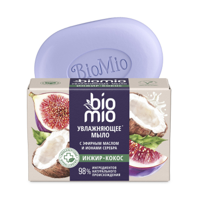Изображение товара Натуральное твердое мыло BioMio aromatherapy инжир и кокос 90 г Изображение товара Натуральное твердое мыло BioMio aromatherapy инжир и кокос 90 г