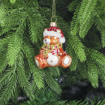 Изображение товара Игрушка ёлочная Snow and Stars мишка-санта