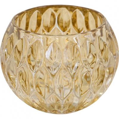 Изображение товара Подсвечник стеклянный Glasar 15х15х11 см бежевый для уютного интерьера