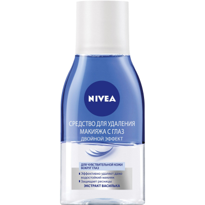 Изображение товара Средство для удаления макияжа с глаз Nivea Двойной эффект 125 мл Изображение товара Средство для удаления макияжа с глаз Nivea Двойной эффект 125 мл