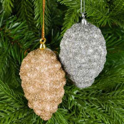 Изображение товара Набор декоративных шишек Ad trend 7,5x4 см 4 шт яркие украшения для елки