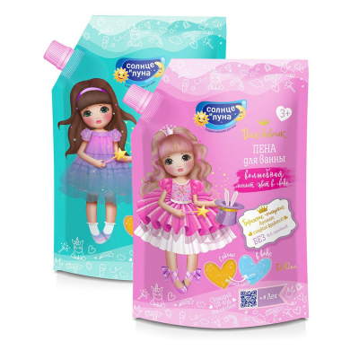 Изображение товара Пена для ванн Солнце и луна Меняющая цвет 500 мл для девочек