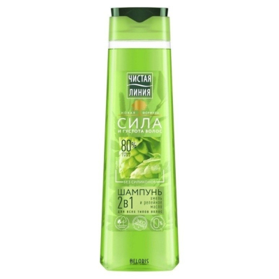 Изображение товара Восстанавливающий шампунь Чистую линию с репейным маслом 400 мл