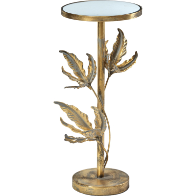 Изображение товара Интерьерный столик Glasar Сафари 30х30х70 см с зеркальной поверхностью и эффектом состаривания