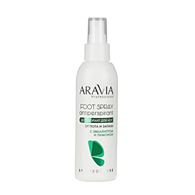 Изображение товара Дезодорант для ног с эвкалиптом и лимоном Aravia Professional 150 мл Изображение товара Дезодорант для ног с эвкалиптом и лимоном Aravia Professional 150 мл