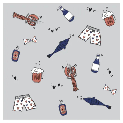 Изображение товара Бумага для подарков Be Smart 70х100 см, Коллекция "Men s day", вобла