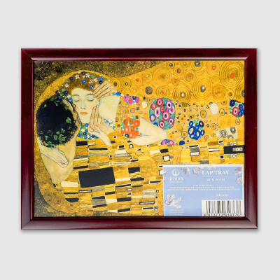 Изображение товара Поднос на подушке Genlex Поцелуй из МДФ и текстиля 44x34 см