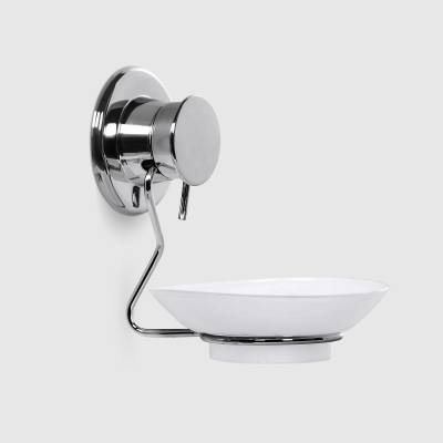 Изображение товара Мыльница Suntel с вакуумным креплением хром, компактная и прочная