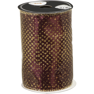 Изображение товара Декоративная лента Kaemingk 445308 темно-красная 270 см