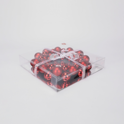 Изображение товара Венок Mercury NY новогодний красный 34,5x7x34,5 см