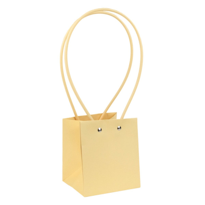 Изображение товара Пакет для цветов Азалия водостойкий, светло-жёлтый, 13х9,5х13 см