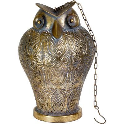 Изображение товара Подвесной подсвечник Glasar Сова Золотистый 34 см