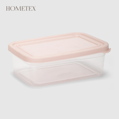 Изображение товара Контейнер для хранения Hometex Gold rectangle 1 л прозрачный и розовый
