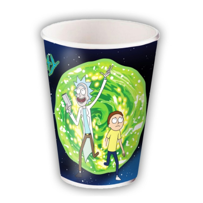 Изображение товара Стаканы бумажные Rick and Morty 330 мл 6 шт для праздников