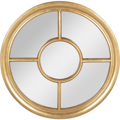 Изображение товара Зеркало Glasar круглое золотистое 70x4x70 см настенное