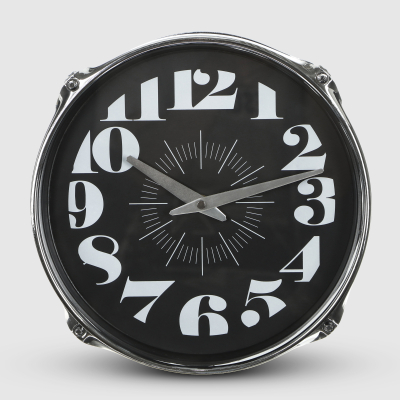 Изображение товара Часы настенные IsTime Drum черные 27,5х16,7х27,5 см