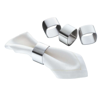 Изображение товара Набор колец для салфеток Cilio 4 шт из нержавеющей стали