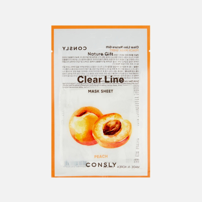 Изображение товара Маска тканевая для лица Consly Clear line Увлажняющая с экстрактом персика 25 мл