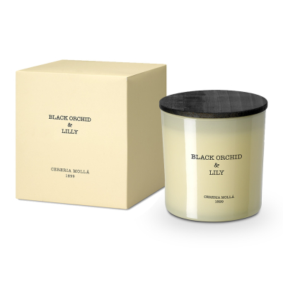 Изображение товара Аромасвеча Cereria Molla черная орхидея и лилия 600 г