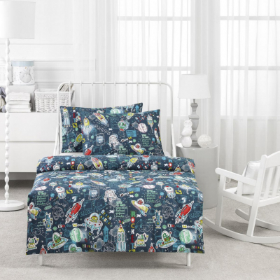 Изображение товара Комплект постельного белья Togas Космик синий для малышей 4 предмета