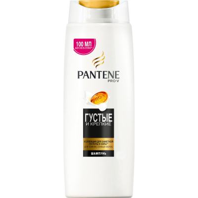 Изображение товара Шампунь Pantene Pro-V Густые и крепкие 400 мл укрепляющий объем для тонких волос Изображение товара Шампунь Pantene Pro-V Густые и крепкие 400 мл укрепляющий объем для тонких волос