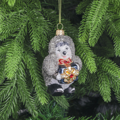 Изображение товара Ёлочная игрушка Стеклянный ёжик Snow and Stars для украшения елки