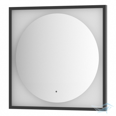 Изображение товара Зеркало Defesto Еclipse 70х70 15W черная рама, с LED-подсветкой, ИК выключатель, нейтральный свет DF 2222R